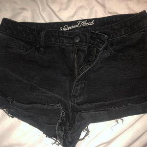 Black jean shorts